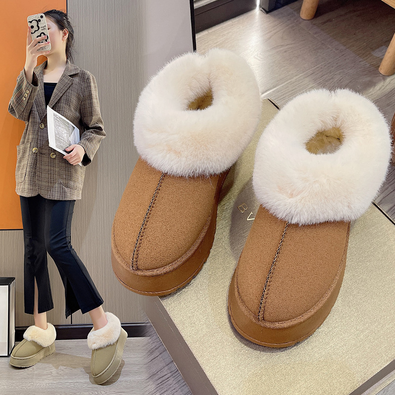 Designer Winter Platform Slippers Ultra Mini Women Fur Tasman Snow Boots Tazz Classic Luxury Brand Female Warm Thick Cotton Shoes