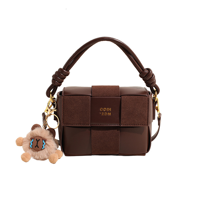 Free shipping designer bag Fashionable Handheld Woven Bag for Women New Autumn and Winter Trendy Versatile Small Square Bag Casual Single Shoulder Cro