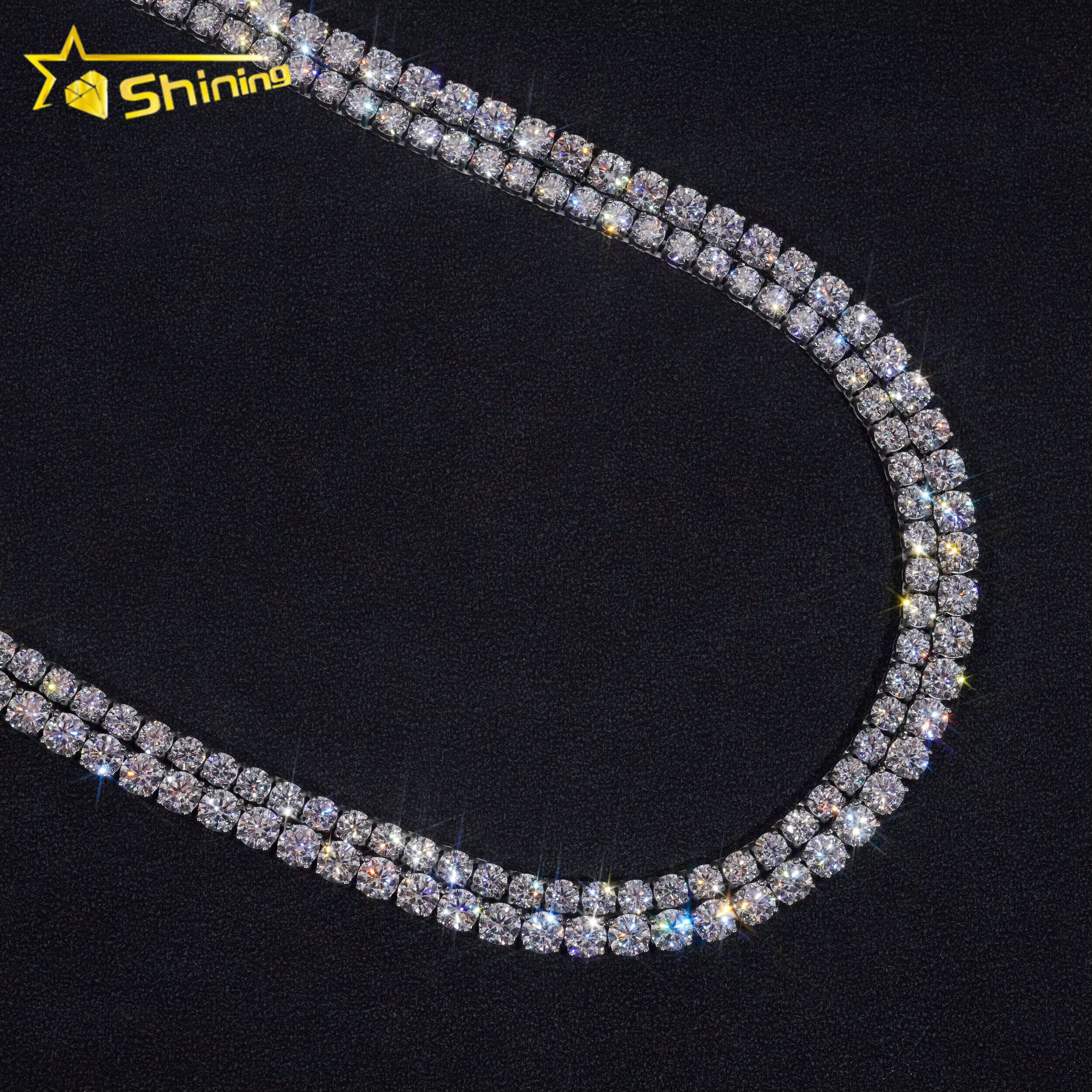 Hot Sale Ready to Ship Dropshipping VVS Moissanite Necklace Stainless Steel Tennis Chain Fine Jewelry Wholesale Price