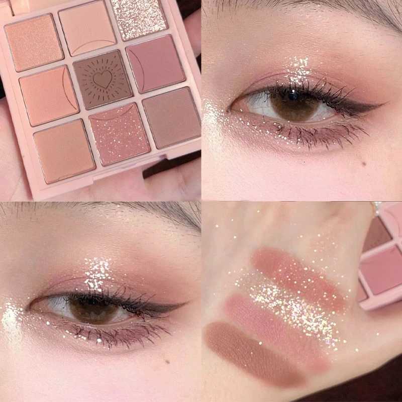 DIKALU Nine Color Eyeshadow Tray Nine Palace Grid Matte Pearl Summer Milk Tea Purple Peach Pink Fresh NicheXJ251027