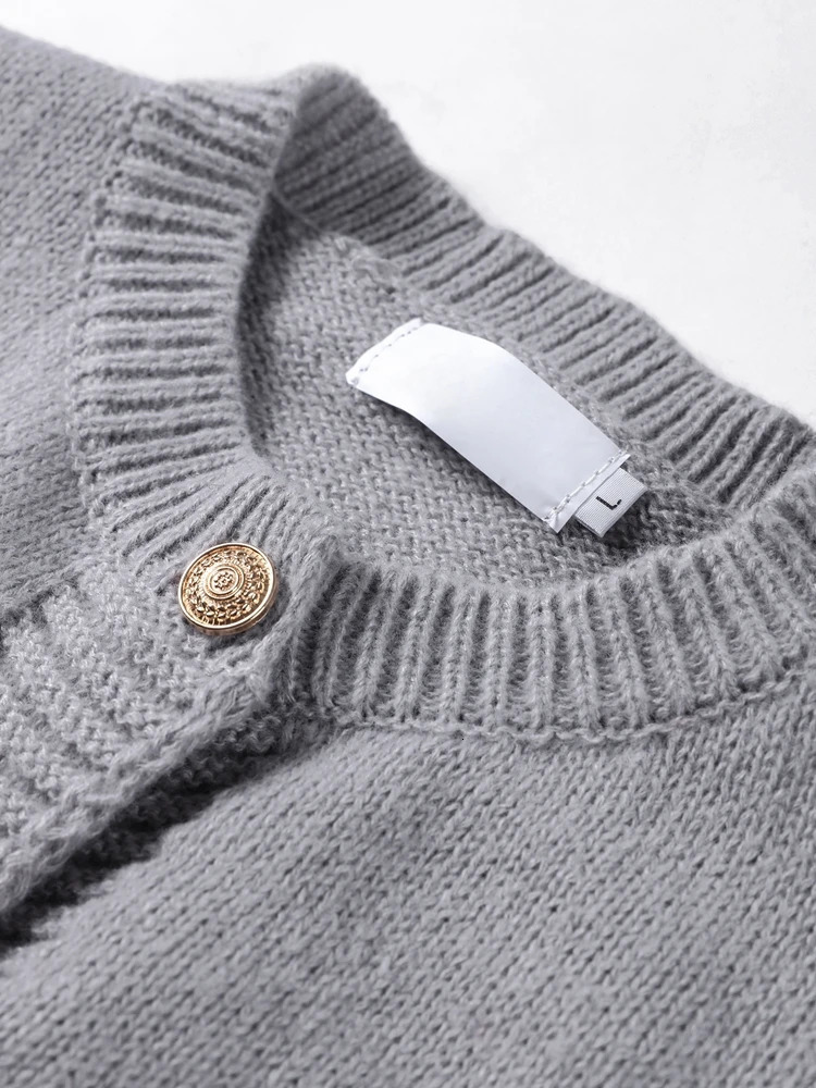 Feather Sweaters Women Knitted Cardigan Fashion Single Breasted Loose Oneck Coat Long Sleeve Party Casual Club Chic Outerwear 251027