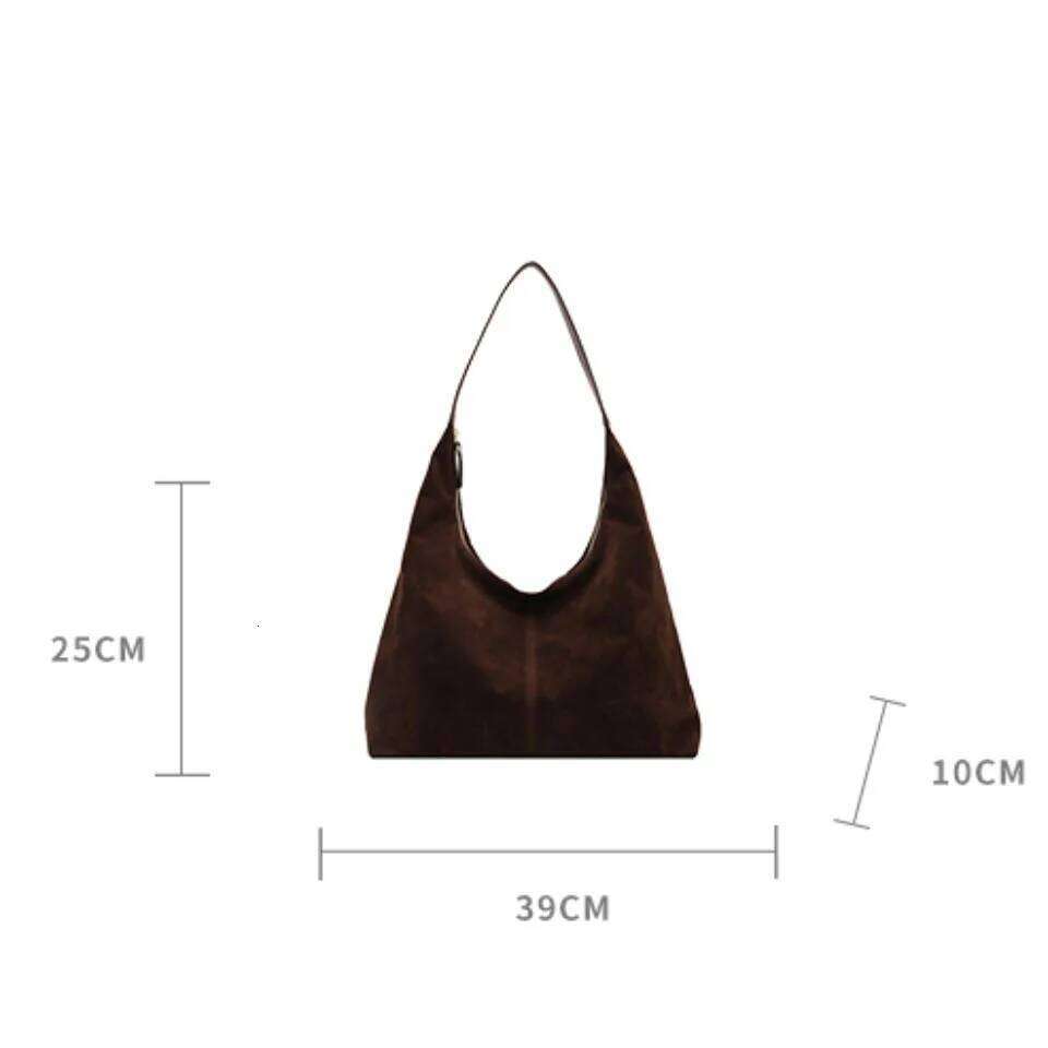 Designer Luxury Winter Soft Suede Leather Shoulder Hobos Handbags Women Bags Designer Underarm Commuter Travel Hand Bag Tote