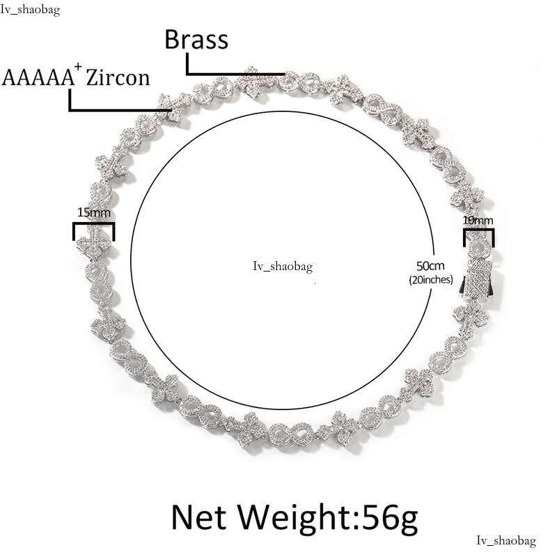 High Quality Hip Hop Cross 8 Infinite Cuban Chain Necklace Bracelet 5A Zircon 10mm Rap Jewelry aaa