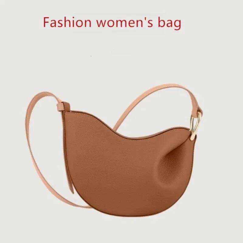 Genuine Leather Pea Women's 2025 Saddle Dumpling Bag, Small Shoulder Crossbody French Niche Bag