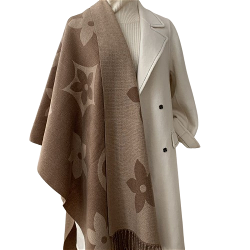 Free shipping Designer Scarves 2025 New Autumn Winter Fashion Versatile Light Luxury Double sided Shawl Scarf Long for Women black