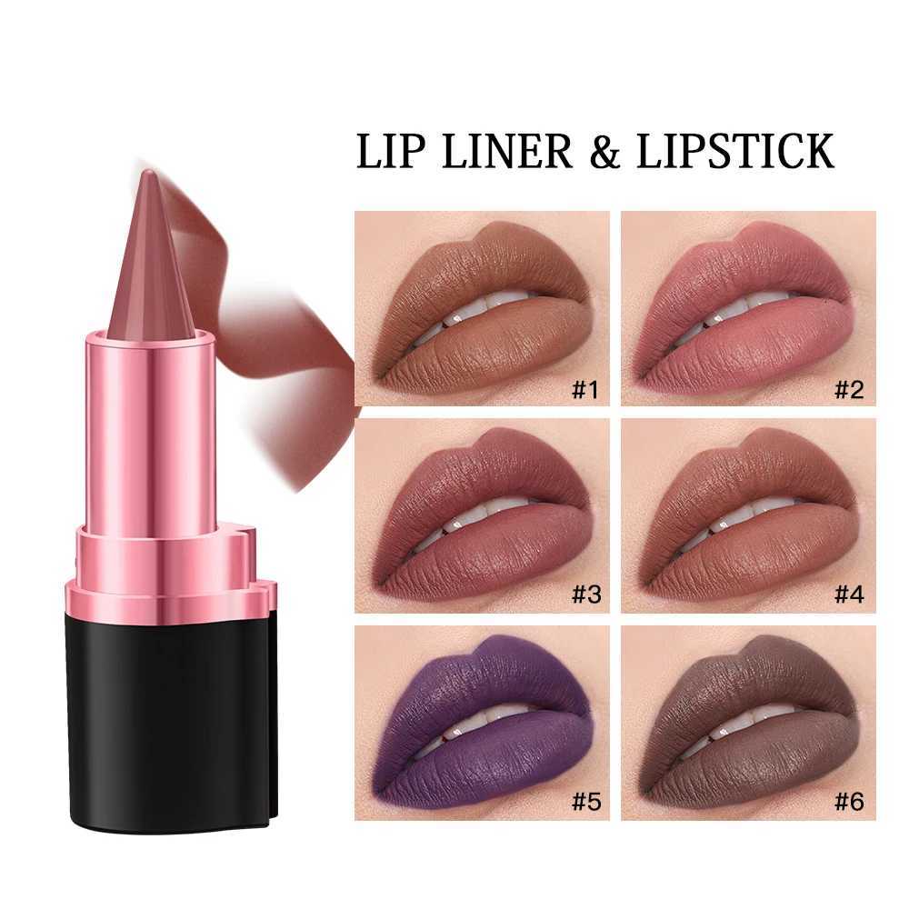 Waterproof Tapered Gradient Lip Liner Multifunctional Matte Purple Gradient Lipstick Non Sticky Lipliner Crayon Liner Pencil W251027