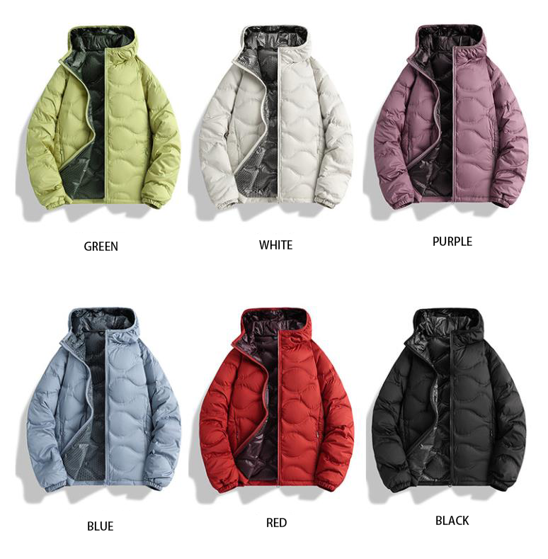 Men's Down & Parkas Unisex Fashion Light Weighted Quilted Jacket with Soft White Duck Feathers for Everyday Wear