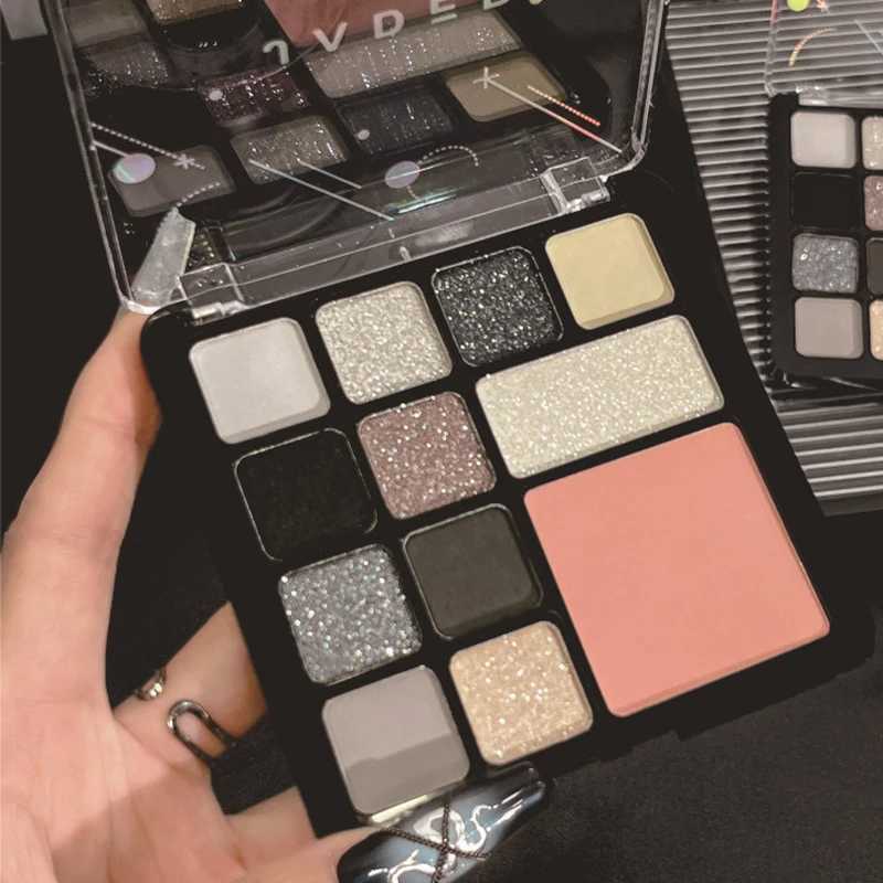 12color Eyeshadow Palette Black Orange Cement Grey Punk Smoky Eye Shadow Portable Eye Makeup Palette Pigment Eyeshadow TrayXJ251027