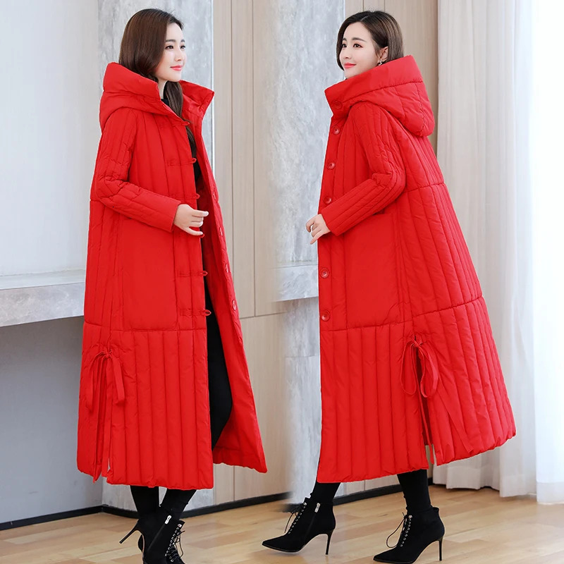 Winter Korean Loose Women Jacket Down cotton Long Hooded Coat Thicken Parkas Female Windproof Warm Overcoat 251027