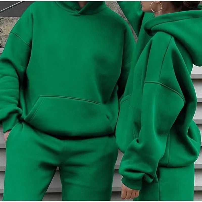 Fashion casual autumn and winter men and women hoodie pants twopiece set a outdoor basketball men pullover set 251027