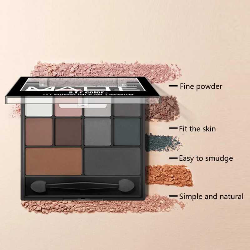 10 Color Eyeshadow pallette Makeup Tools Full Matte Eyeshadow Pan Pumpkin Smoky Eye Shadow Nude Eye Shadow With Brush MaquiagemXJ251027