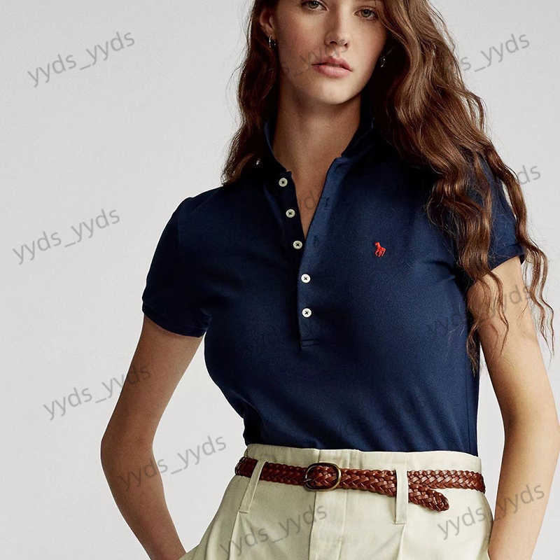 S3XL Womens Designer Polo Shirt For Ladies Colorful Classic Embroidery T Shirts Luxury Polo Ts Summer Button T Shirts T251027