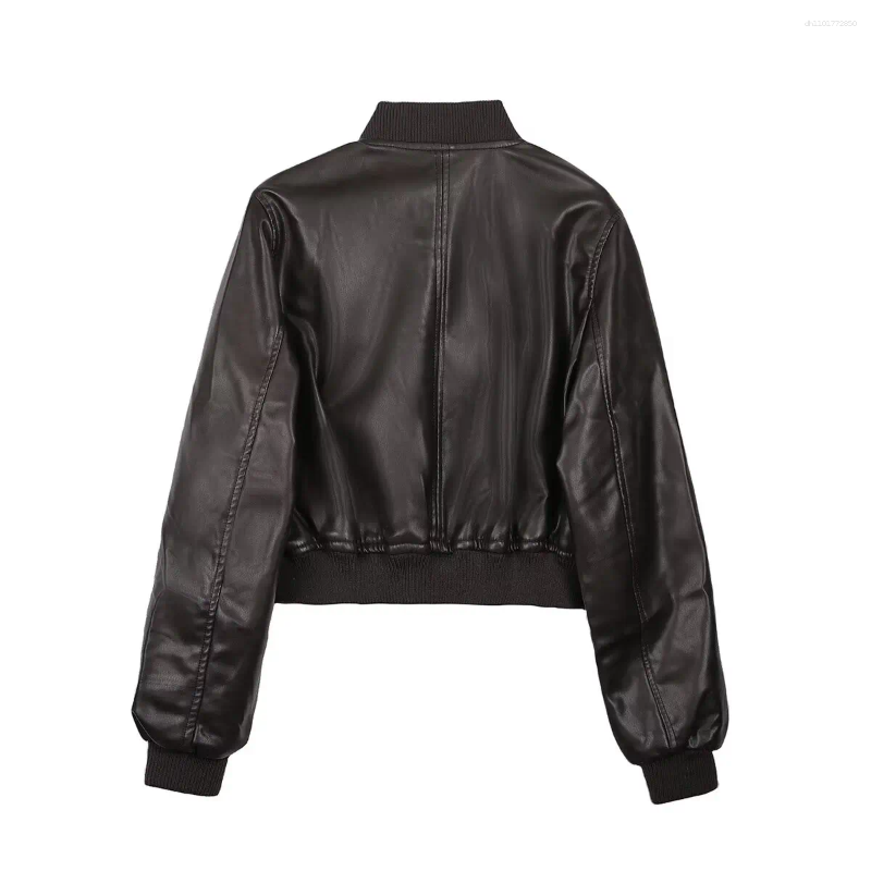 Women's Jackets Jacket Retro Motorcycle Style Long Sleeved Zipper Short Summer