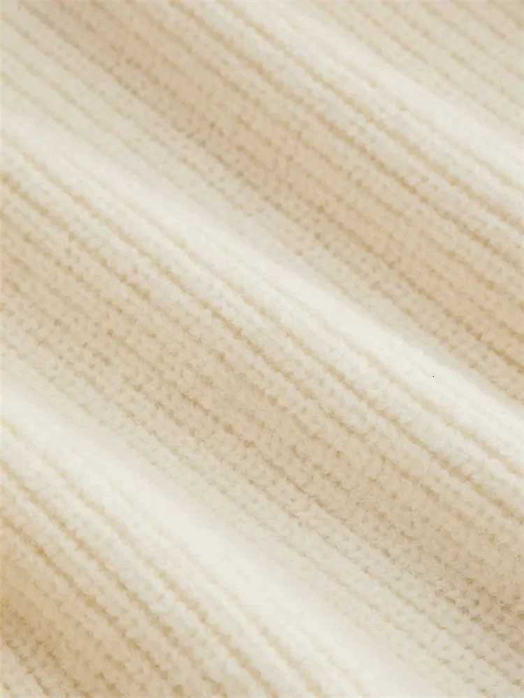 Casual Floral Embroidery Lantern Long Sleeve Sweater for Women Autumn Winter Elegant Mock Neck Cropped Knit Sweater Pullover TopT251027