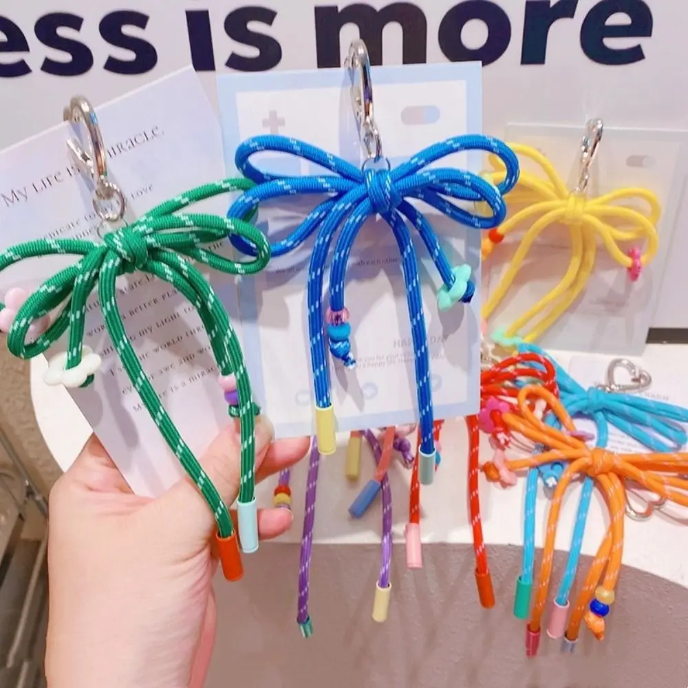Fashion Nylon Rope Braided Keychain Creative Bag Pendant Colorful Rope String Sports Bag Charms Bag Accessories Couples Keychain 251021