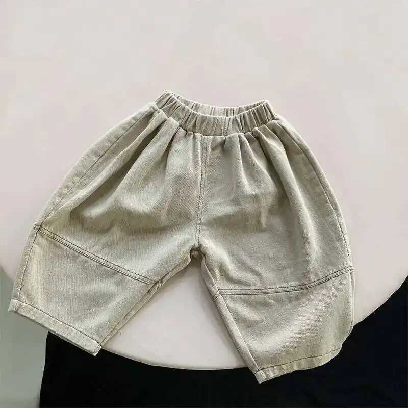 Spring Autumn Children Pants 18Y Boys Cotton Spliced Loose Casual Straight Trousers Korean Toddler Wear For Kids Clothing NewT251027