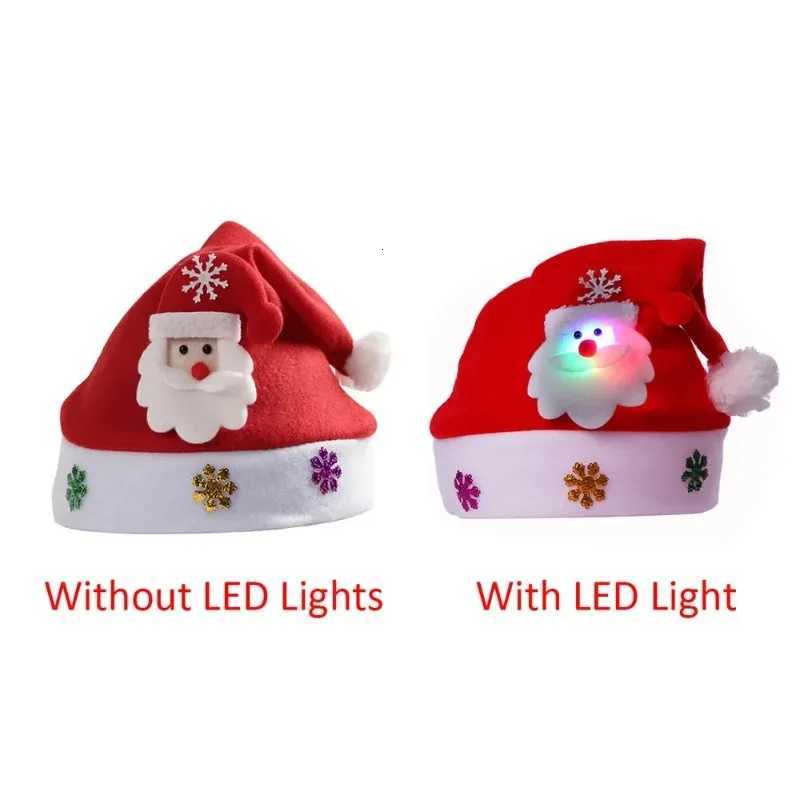 Christmas Hat New Year Cute Kids Adults Cap New Year Elk Snowflakes Hats Costume Santa Claus Xmas Winter Gift DecorW251027