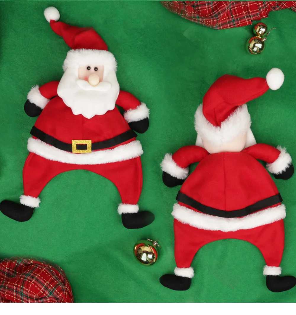 Christmas Hat Cute Santa Claus Hat Long Hat Style Adult Child Soft Santa Cap Christmas Decoration Party SuppliesW251027