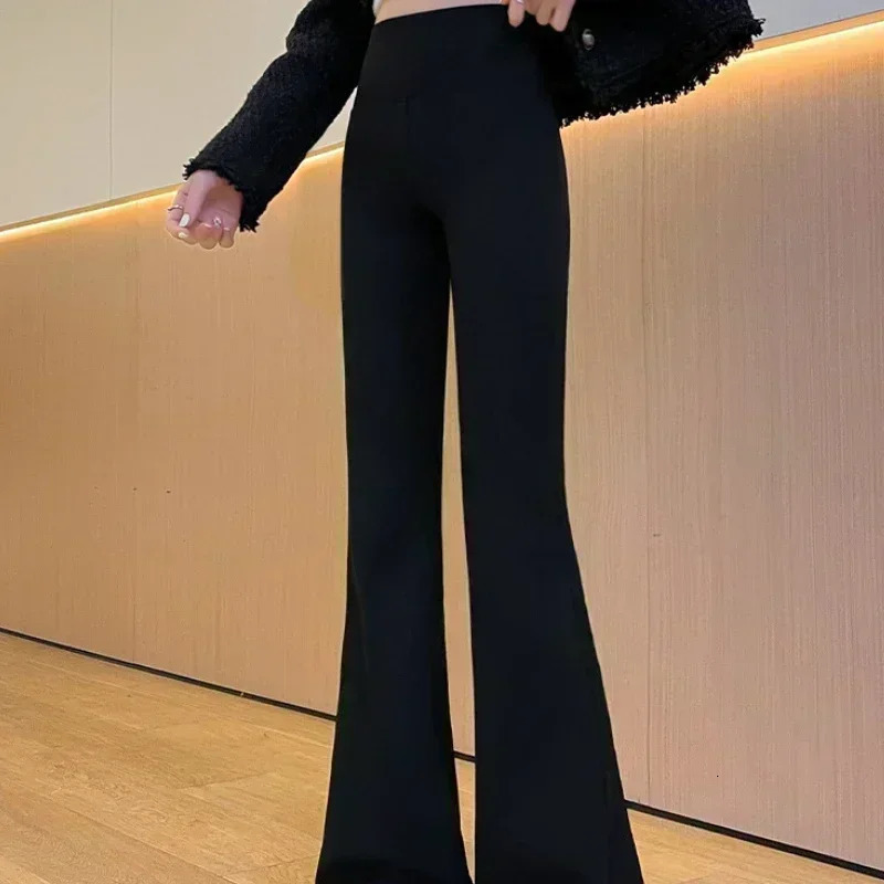 Fleece Thick Wide Leg Pants High Waist Yoga Sport Leggings Gym Fitness Tights Casual Streetwear Vintage Pantalon Femme 251027