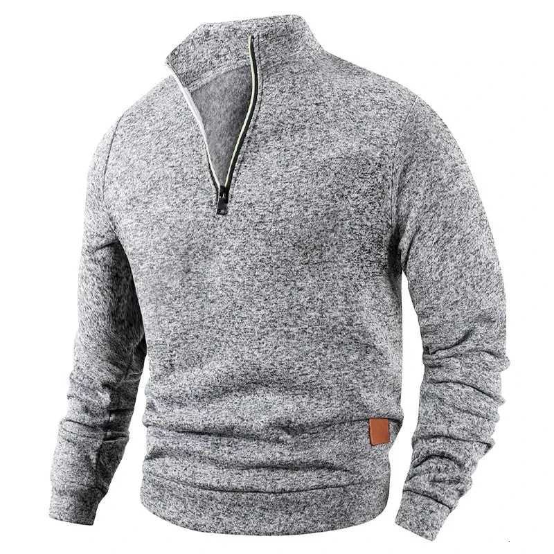 Animal Game Mens Half Zipper Sweatshirts Long Sleeve Solid Pullover Turtleneck Streetwear Warm Jacket Sport Coats Outerwear W251027