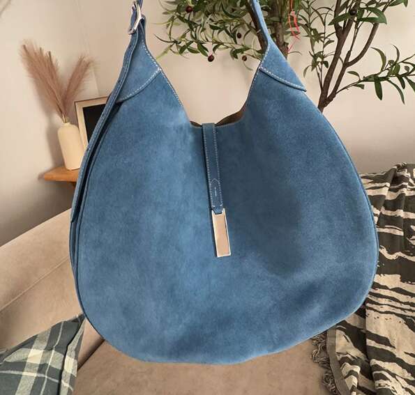 Designer Bag Tote Bag Shoulder Bag Single Shoulder Underarm Large Capacity Suede Tote Women New Commuting Blue Saddle Bag For Autumn