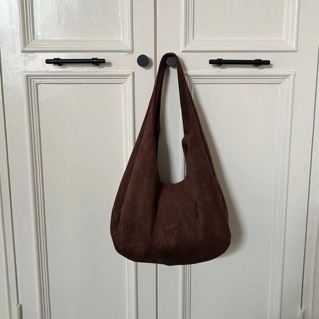 Autumn and Winter New Vintage Multi functional High end Suede Handbag Designer Fashion Women's Bag