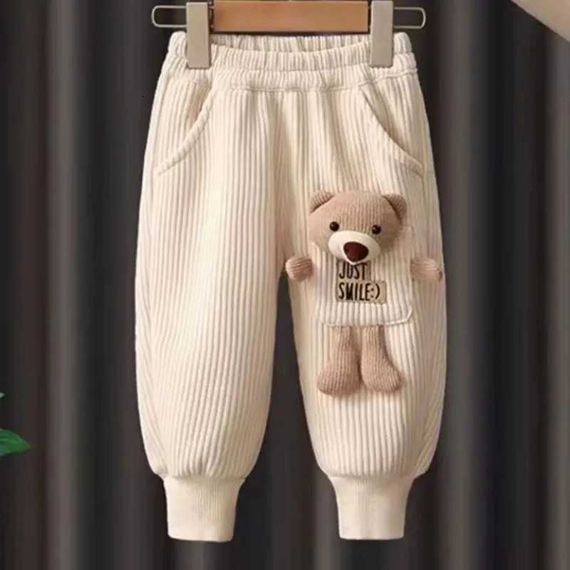 AutumnWinter Boy Girls Pants New Childrens Casual Plush Thick Warm Pants Baby Stylish Trousers SpringT251027