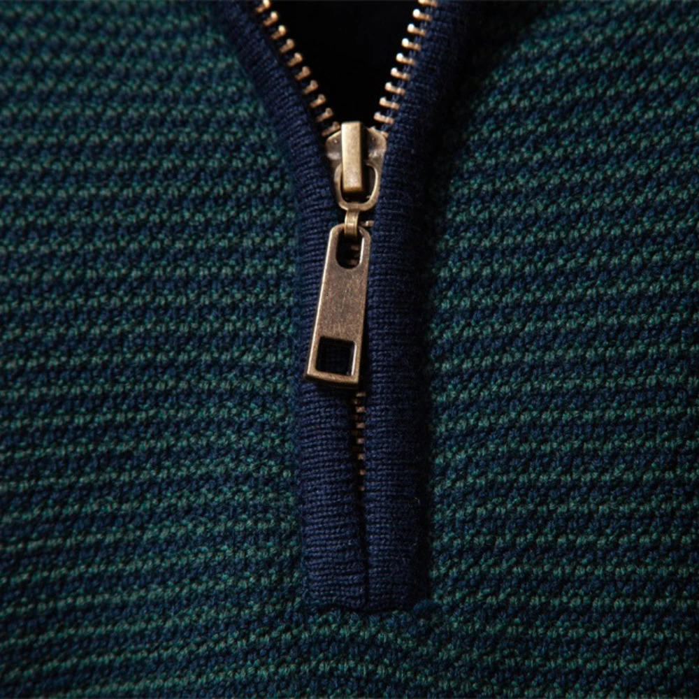 AIOPESON Mens Striped Sweater Solid Color Knit Pullover Warm Cotton Autumn Winter Casual Turtleneck Sweaters 251016