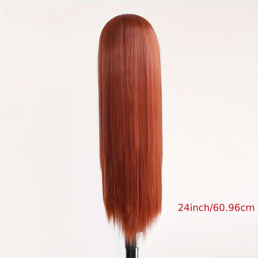 Unisex-Adult Basic Straight Synthetic Front High Temperature Fiber, Pre Plucked Hairline, Glueless, Heat Resistant, 180% Density, 13X3 Lace Area - Sui