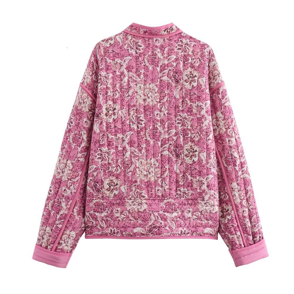 winter jacket women European American Style Women's New Fashionable versatile Long Sleeved Loose And Slimming Printed Cotton Jacket