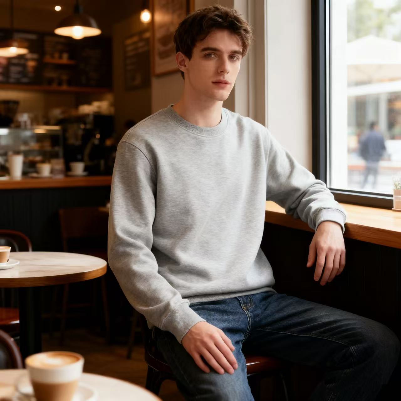 Men's Hoodies Sweatshirts Stylish Fall Essentials Durable Light Weight Mens Hoodie Made from Smooth Milk Silk Fabric