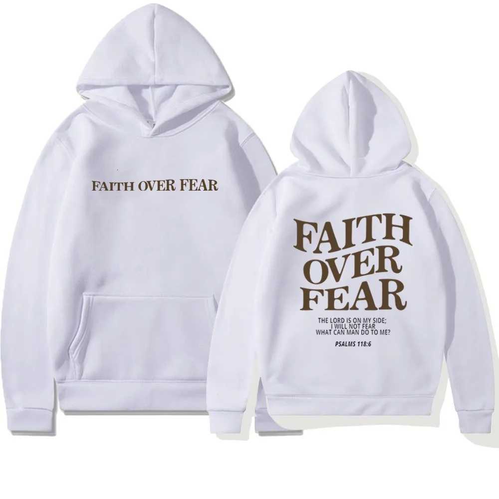 Cross border ecommerce 2024 casual hoodie Faith Over Fear unisex printed hoodie W251027