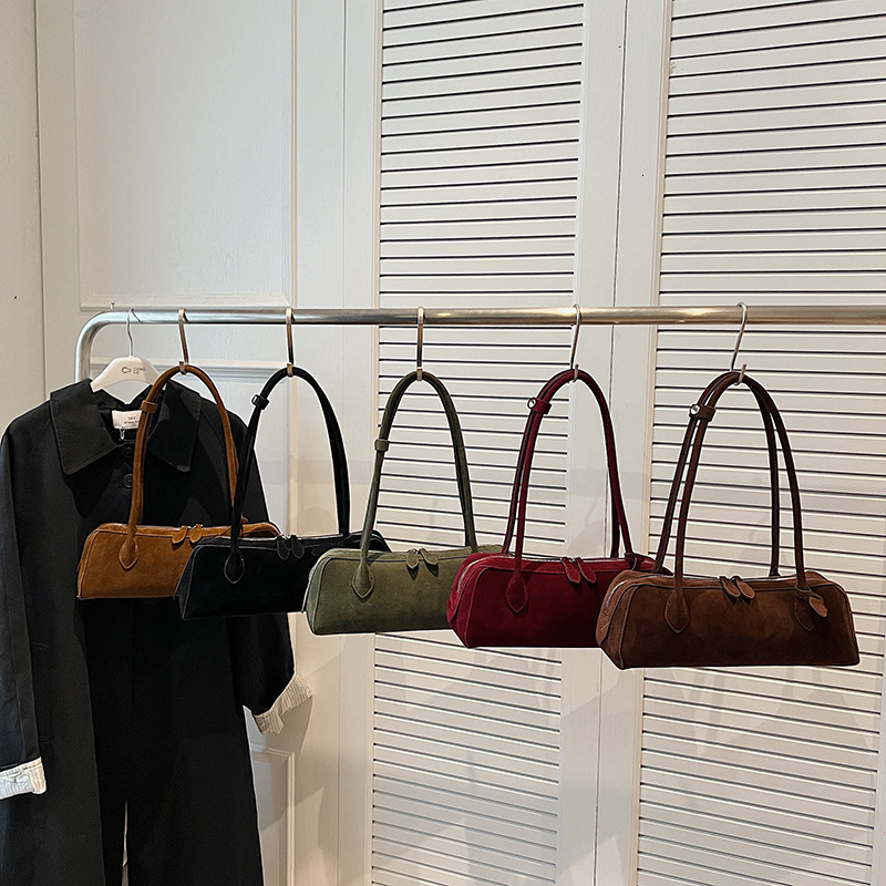 Free shipping designer bag Baguette Bag Autumn Winter New Simple Suede Pillow Bag Underarm Bag Women Shoulder Bag