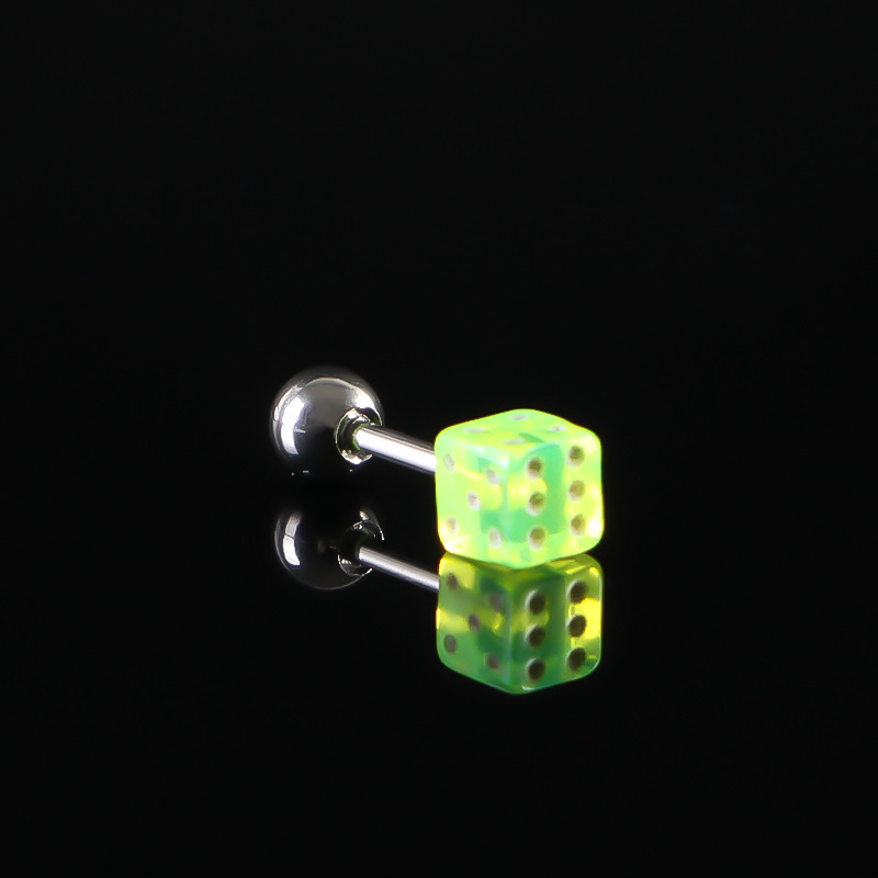 Designer earrings Trendy fun transparent dice shaped earrings personalized fashionable earrings for women free shipping luxury earrings birthday gift