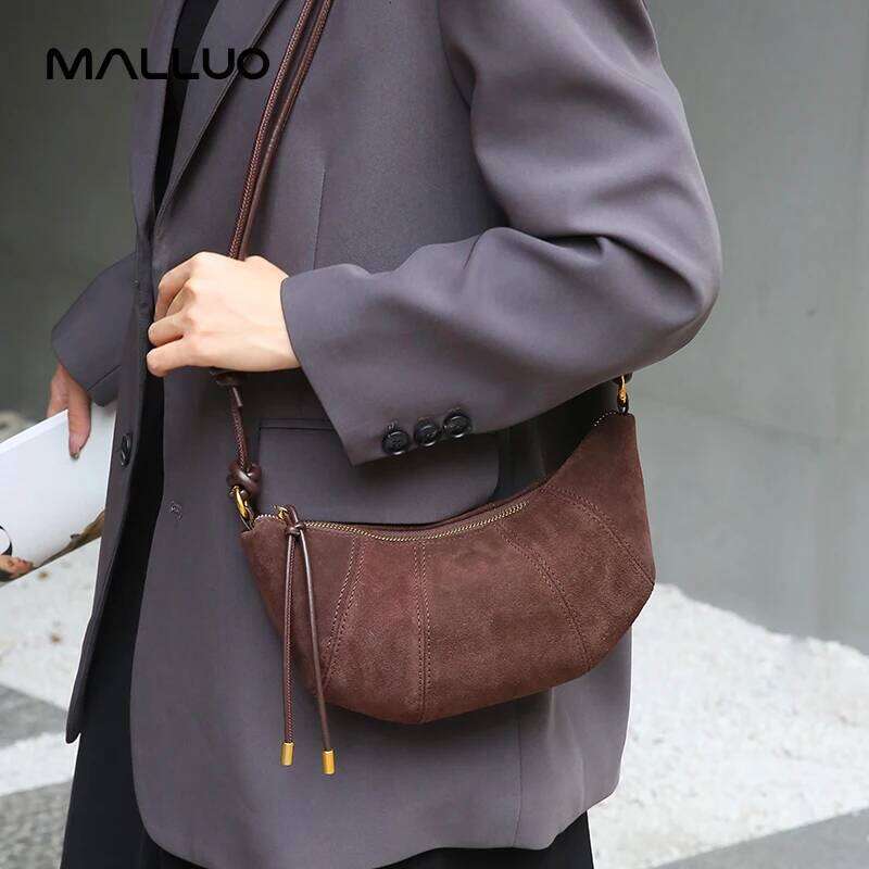 Designer Luxury Women Cowhide Genuine Leather Handbag Female Crossbody Designer Shoulder Bags Ladies Casual Retro Bull Horn Bag For Lady