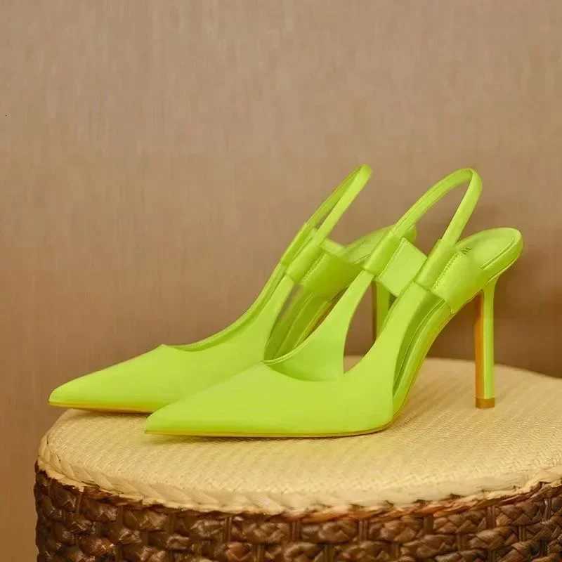 New Designer Luxury Women Slingback Sandals Pointed Toe Slip Thin High Heel Ladies Elegant Pumps Shoes Sandals 3543XJ251027