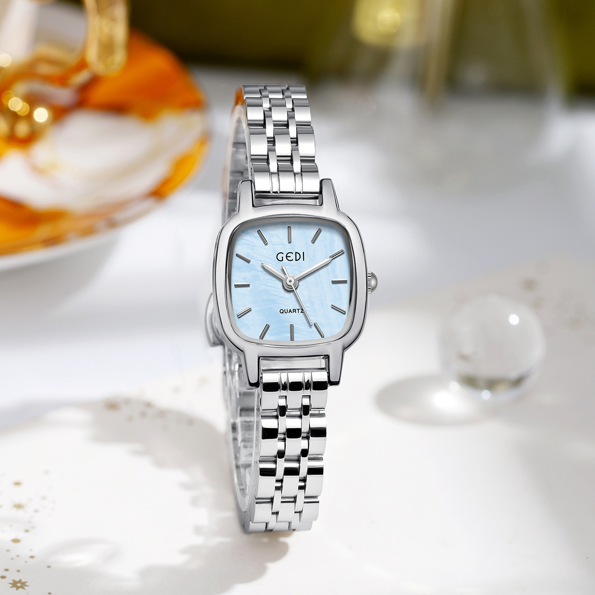 Designer Luxury Watch GEDI Niche High-end Feel Watch Simple Student Style Steel Band Quartz Watch Waterproof Women's Watch