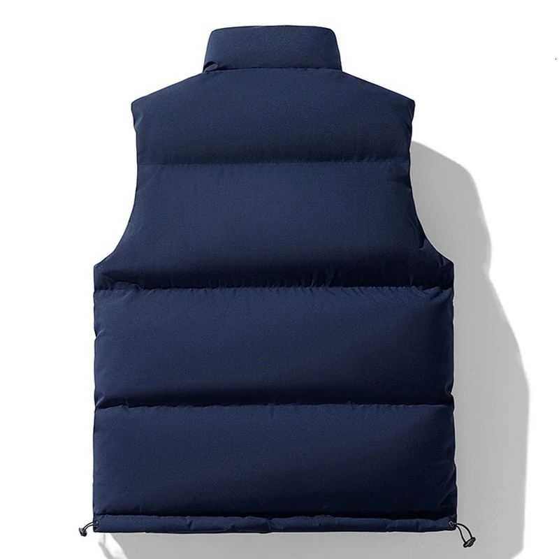 Mens Vest Jacket Warm Sleeveless Puffer Jackets Winter Waterproof Zipper Coat Autumn Standup Collar Casual Waistcoat Clothing 251024