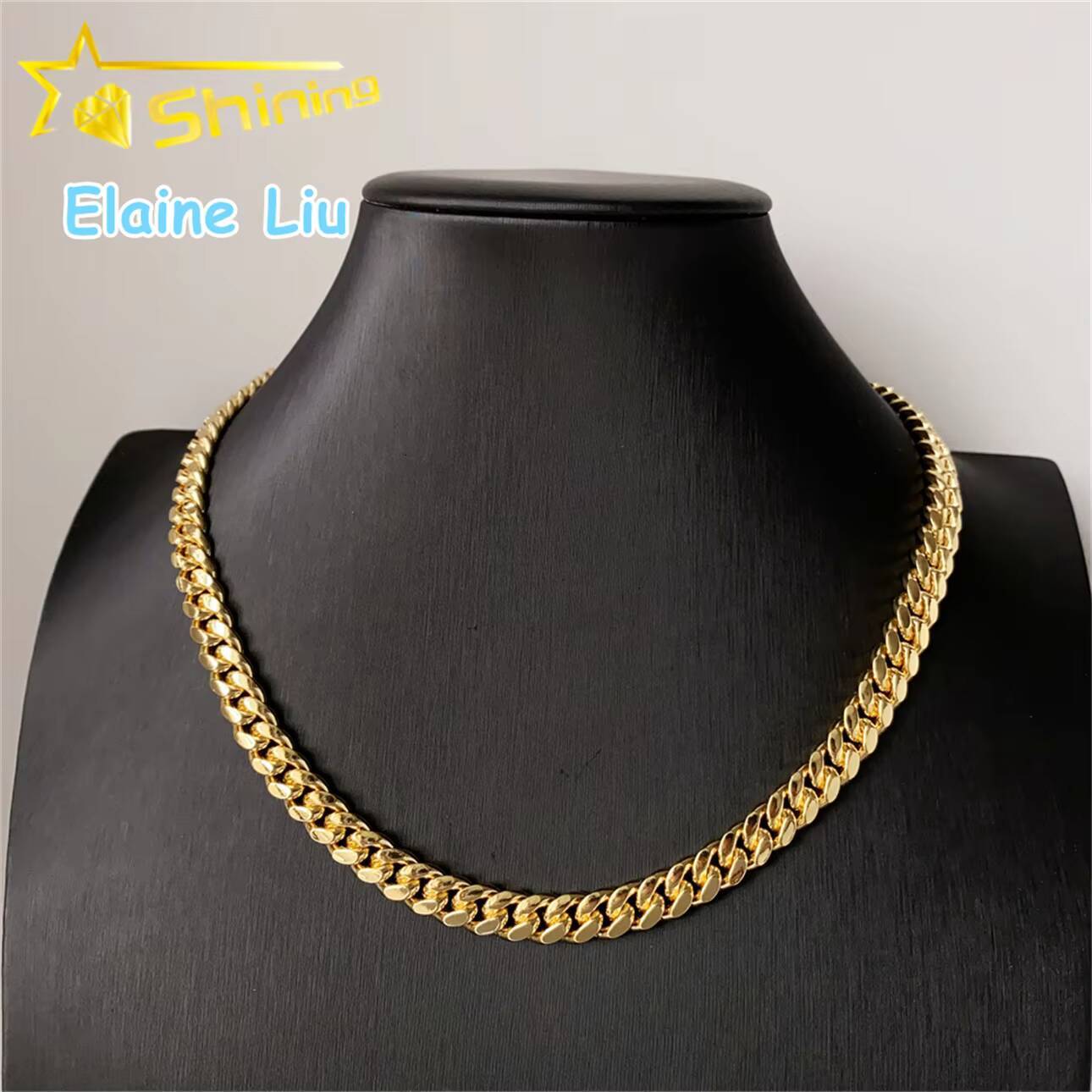 Miami Cuban Necklace 8MM Sterling Silver 925 Hip Hop Jewelry VVS Moissanite Cuban Link Chain Necklace