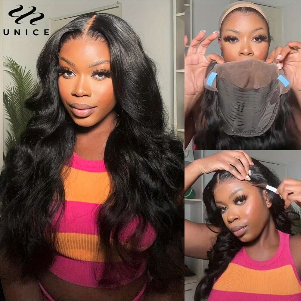 UNICE Everything Glueless Frontal With Baby 3D Body Wave 13X4 HD Cut Lace Front Wigs Human Hair Bleached Invisible Bye Knots Wig Pre Plucked