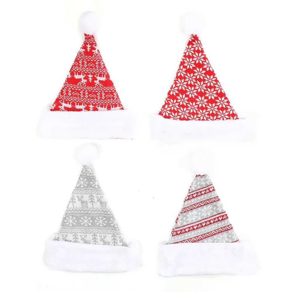 2025 Winter Thicken Knitted Adult Christmas Warm Hat Christmas Gifts New Year Party Gift Holiday Costume Decoration SuppliesW251027