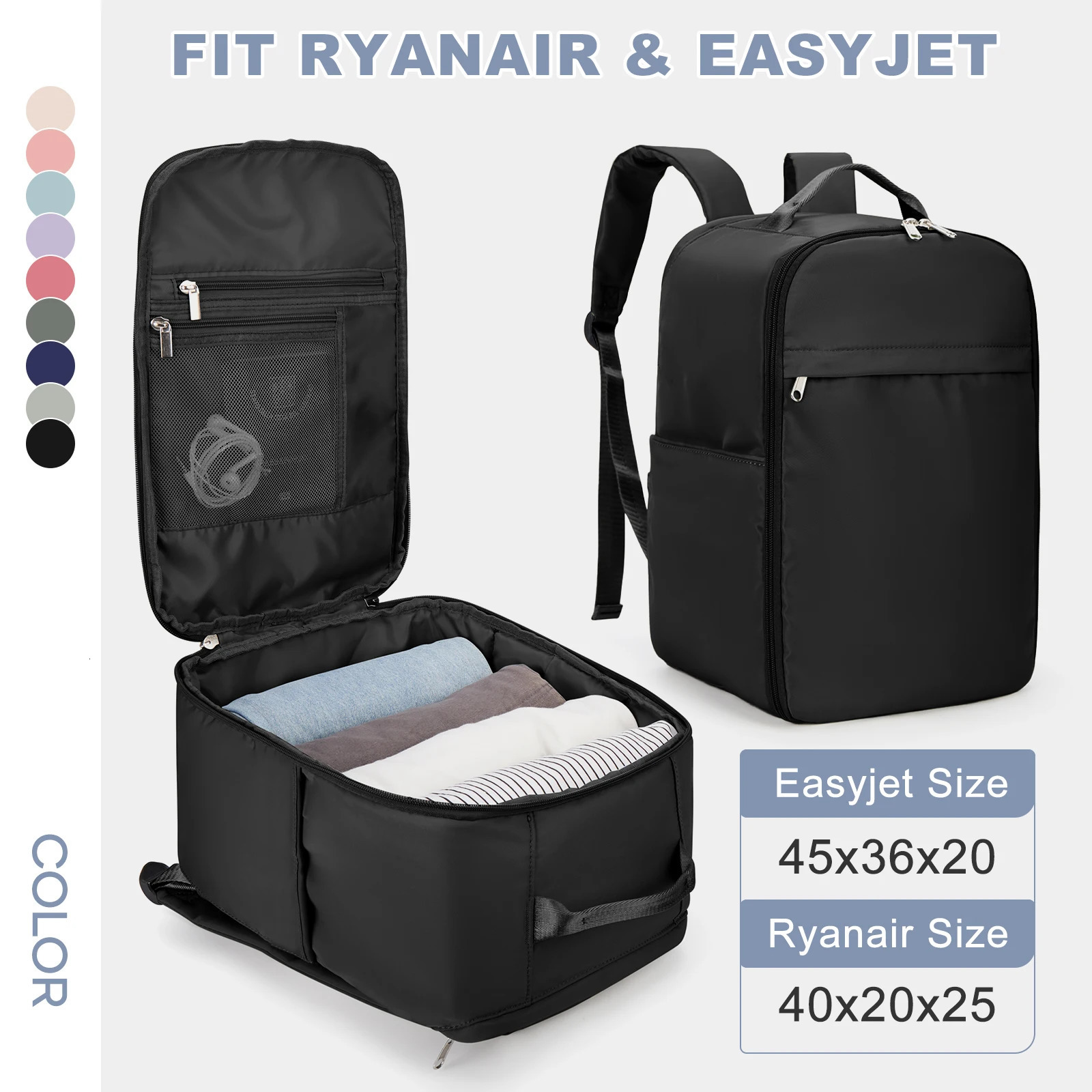 Ryanair Backpack 40x20x25 Cabin Bag Hand Luggage Travel Backpack for Easyjet Cabin Bag 45x36x20 Laptop Backpack for WomenMen 251027