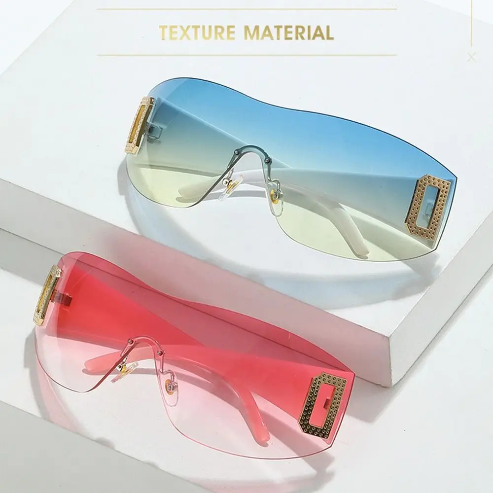 Y2K One Piece Sunglasses Women Punk Sports Sun Glasses Men Goggle Shades UV400 Fashion Letter Eyewear 251023