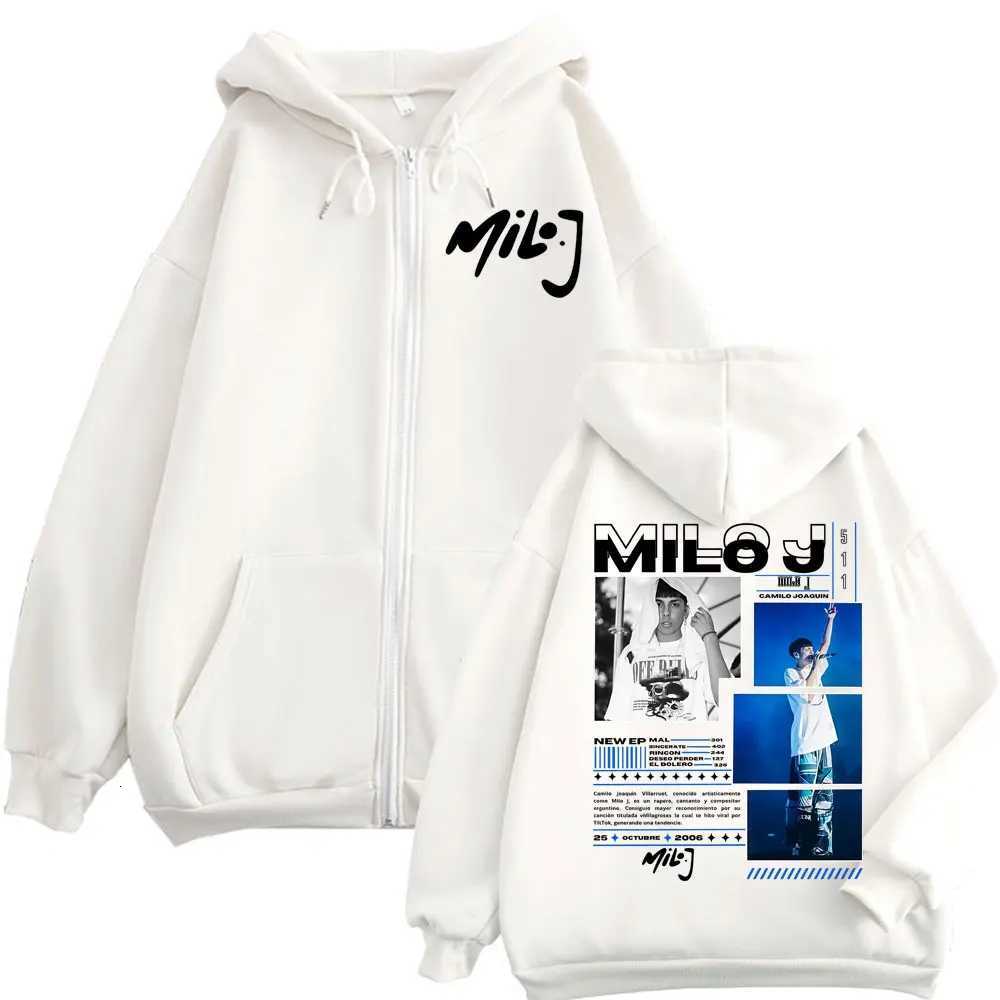 Rapper Milo J 5 Album Merch Zipper Hoodie Men Women Clothing Fashion Y2k Zip Up Sweatshirts Harajuku Hip Hop Pullovers Jacket W251027