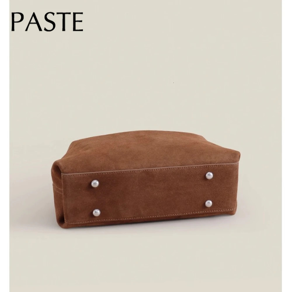 2026 Early Autumn Upgrate Thick Suede Cow Leather Long Strap Women Shoulder Crossbody Bag Matte Nubuck Female Handbag Green 251027