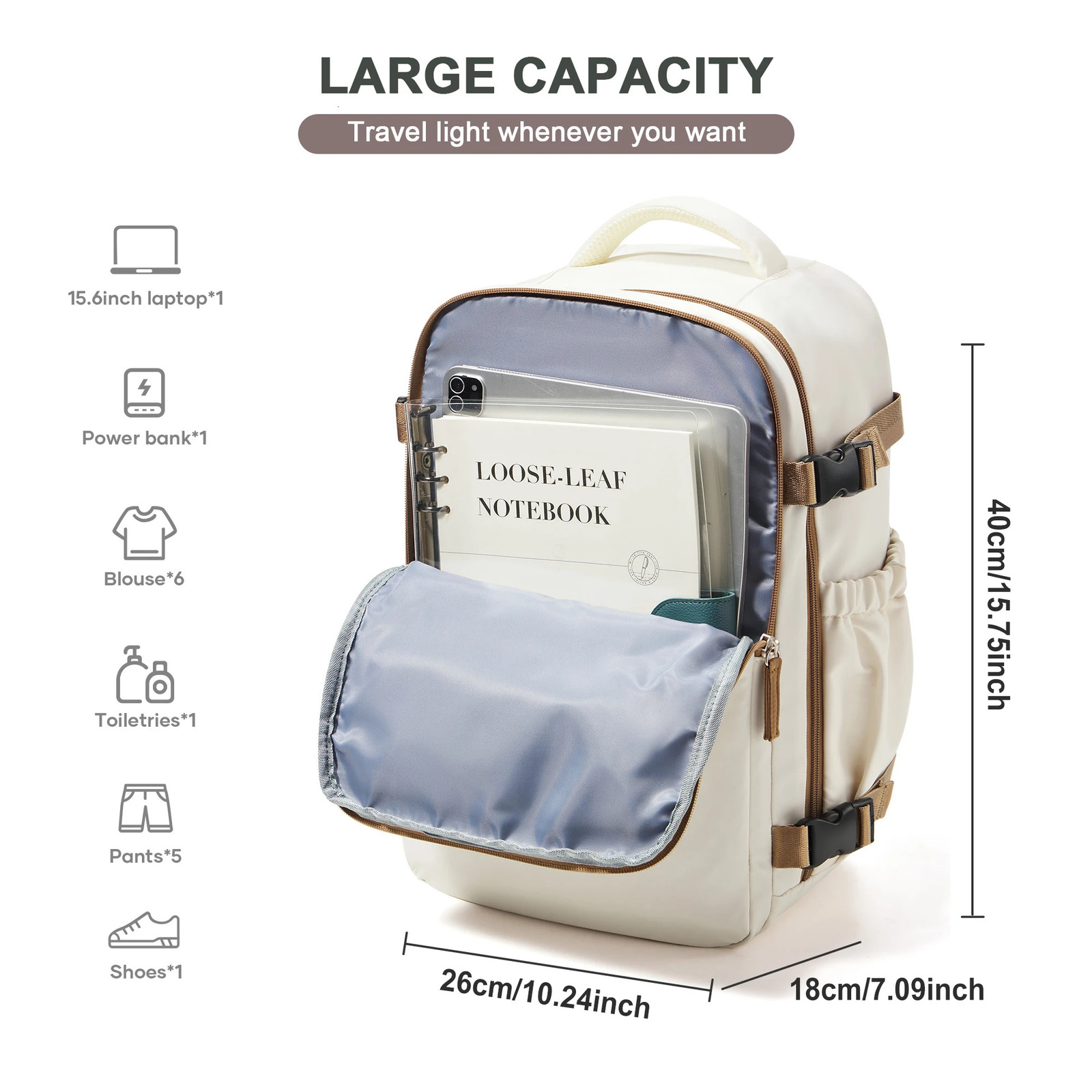 Cabin Airplane Travel Backpack 40x30x20 Hand Luggage Cabin Backpack Wizzair 40x30x20 CarryOns Men Women 156 inch Laptop Bags 251027