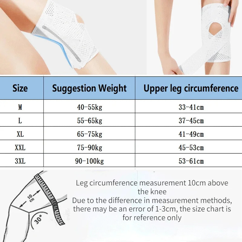 1PC Sports Knee pads Pressurized Elastic 3 Layer Silicone Pads Arthritis Joints Protector Fitness Gear Volleyball run knee Brace 251023