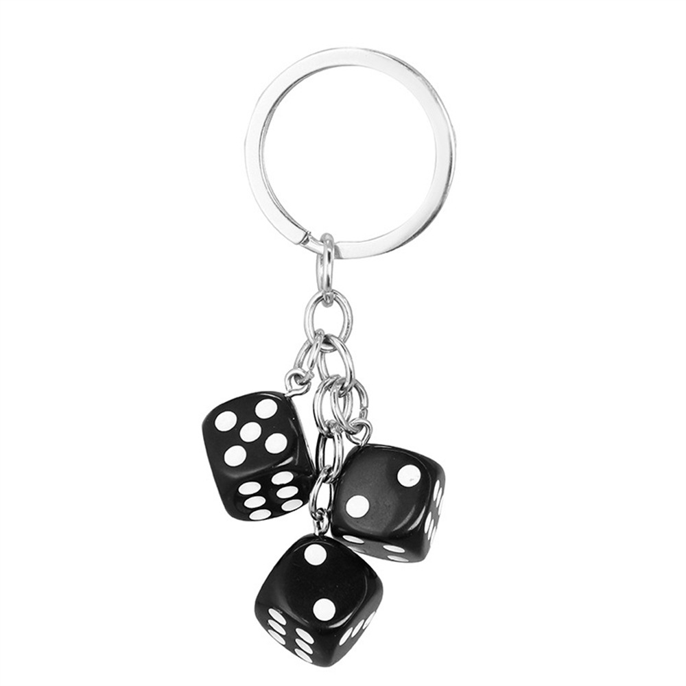 Designer keychain Keychain wallet Hip hop niche lucky dice keychain simple and fashionable free shipping birthday gift for men and women