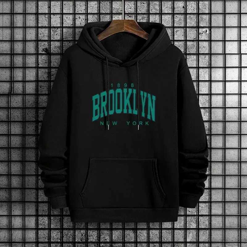 Brooklyn printed mens hoodie urban street fashion hoodie male hiphop casual trend hoodie autumn and winter coat W251027
