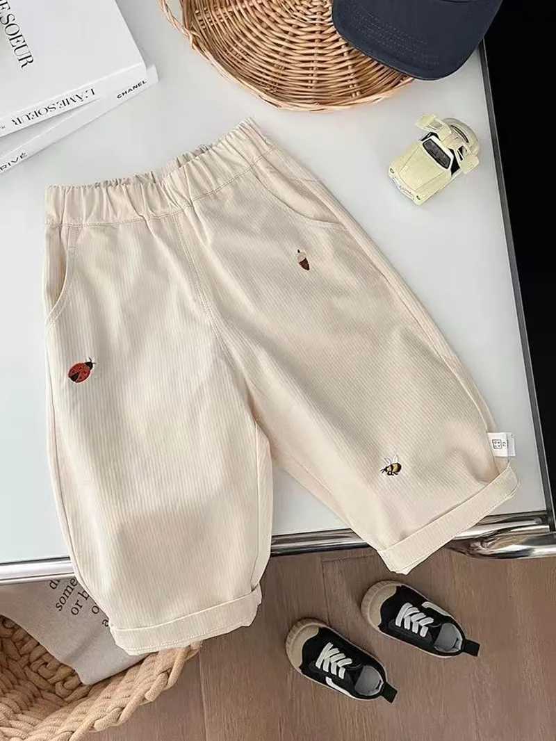 Childrens Wideleg Pants Korean Boys Loose Pants Autumn 2025 New Fashion All Match Baby Girls Casual Pants TrousersT251027